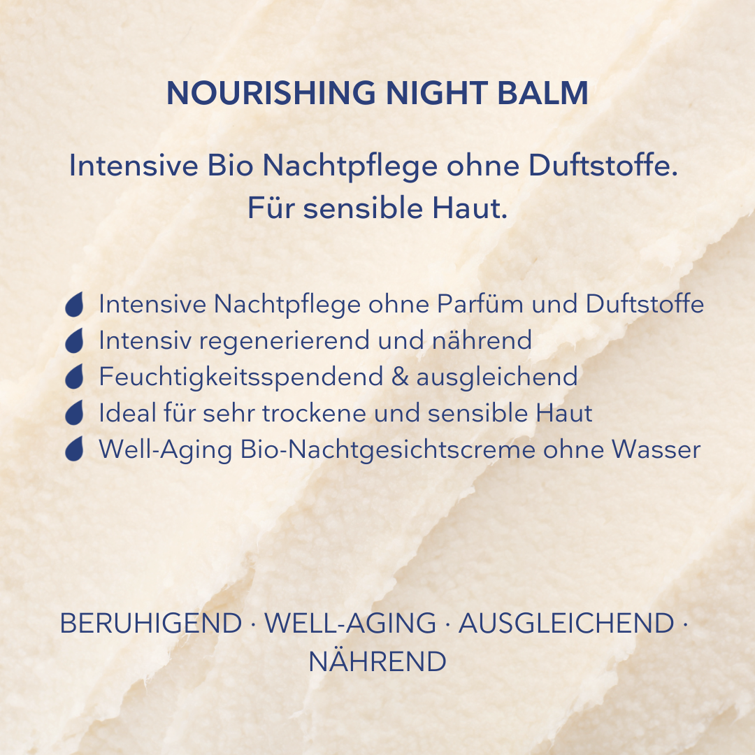 Nourishing Night Balm - Nacht Bio Gesichtspflege ohne Parfüm